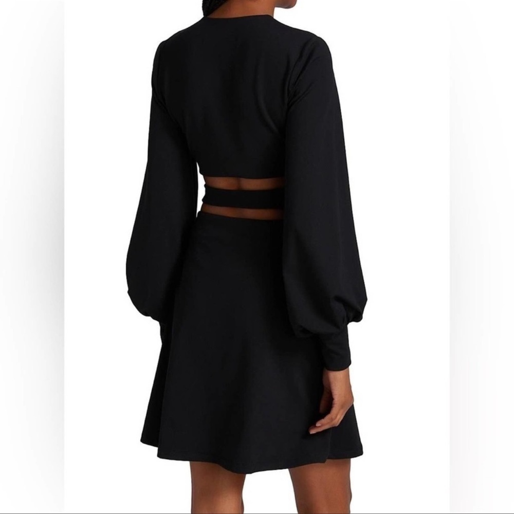 NWT Susana Monaco Black Deep V-Neck Cut out Back Dress Size Small - Picture 13 of 13